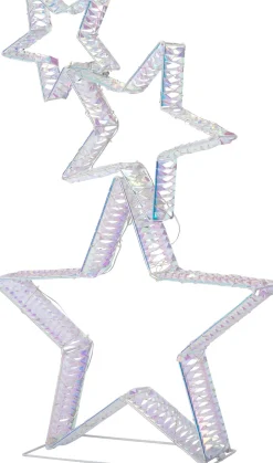 Intratuin kerstfiguur Iris sterren goud met verlichting 50 x 10 x 80 cm