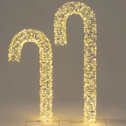 Intratuin kerstfiguur Iris zuurstok met verlichting 35 x 9 x 74 cm