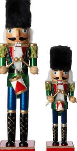 Intratuin kerstfiguur Jari notenkraker groen / blauw / zwart 7,2 x 6,1 x 25 cm