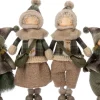 Intratuin kerstfiguur Jolien kind met rok groen / bruin 23,5 x 21 x 54 cm
