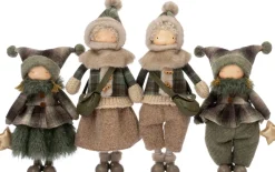 Intratuin kerstfiguur Jolien kind met broek groen / bruin 23,5 x 21 x 54 cm