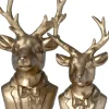 Intratuin kerstfiguur Joren borstbeeld rendier goud 14,5 x 11,5 x 24,5 cm