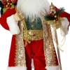 Intratuin kerstfiguur Joulu kerstman goud / rood 28 x 20 x 60 cm