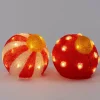 Intratuin kerstfiguur kerstbal stippen rood / wit / oranje met verlichting 20 x 19 x 19 cm