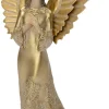 Intratuin kerstfiguur kerstengel goud 7 x 7,5 x 18 cm