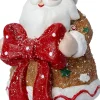 Intratuin kerstfiguur kerstman bruin / rood / wit 14 x 12 x 26 cm