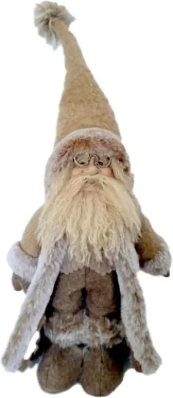Intratuin kerstfiguur kerstman bruin 19 x 12 x 33 cm