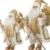 Intratuin kerstfiguur kerstman goud / crème 23 x 18 x 45 cm