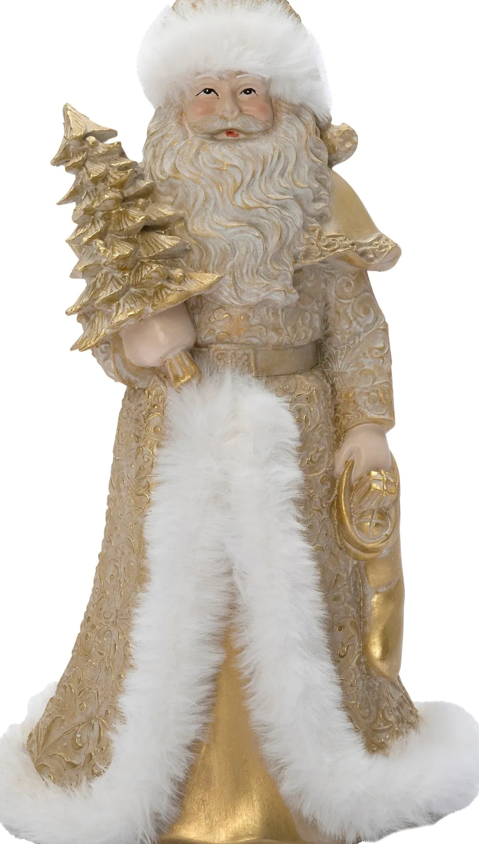 Intratuin kerstfiguur kerstman goud 14 x 12 x 23 cm