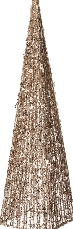 Intratuin kerstfiguur kerstboom met 10 LED lampjes warm wit D 15 H 60 cm