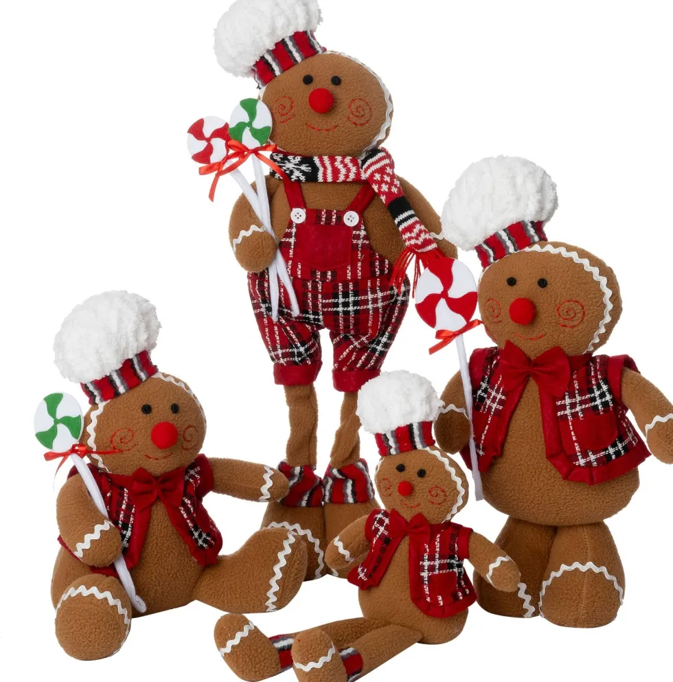 Intratuin kerstfiguur Laya peperkoekman bruin 21 x 11 x 56 cm