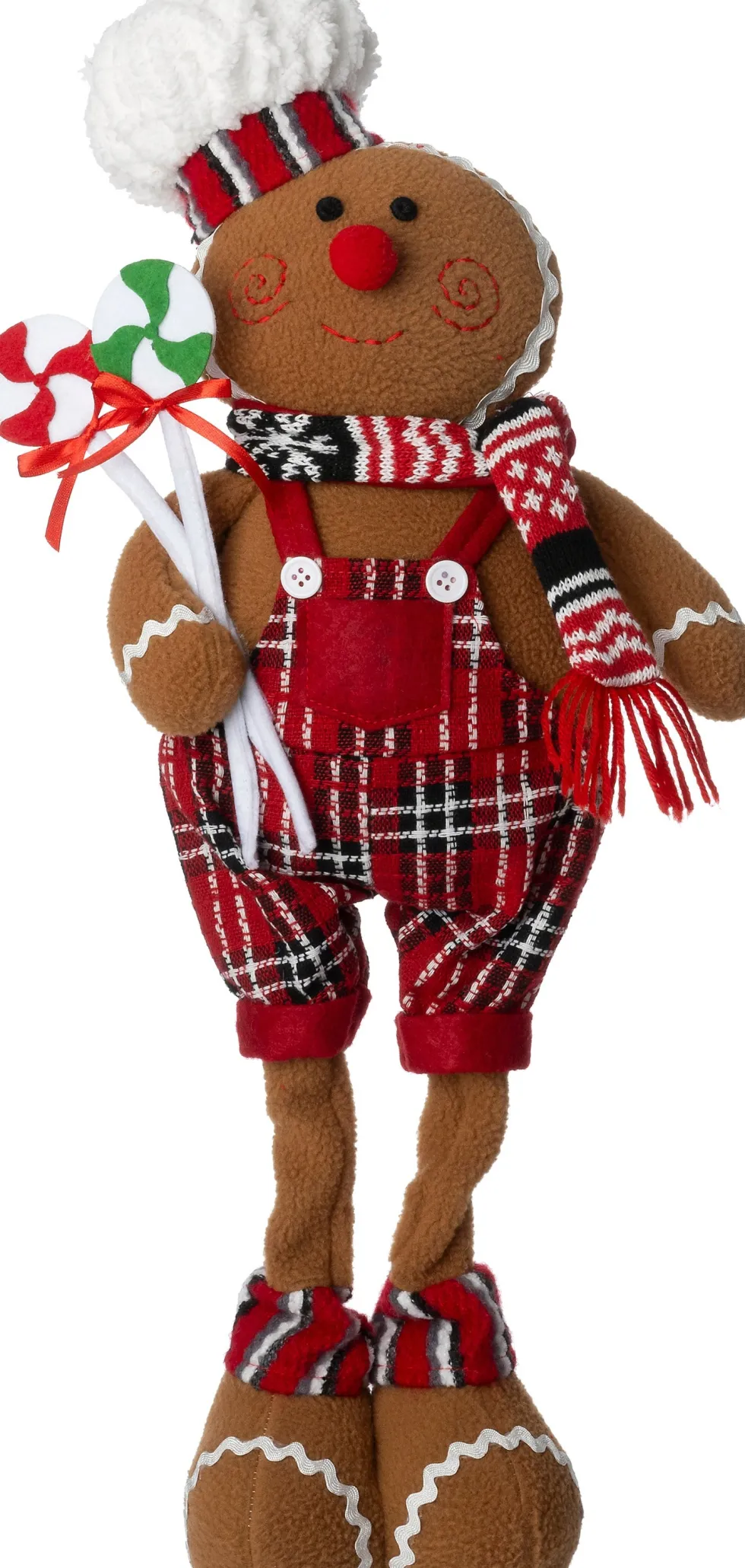 Intratuin kerstfiguur Laya peperkoekman bruin 21 x 11 x 56 cm