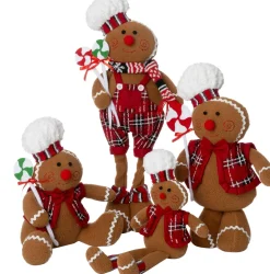 Intratuin kerstfiguur Laya peperkoekman bruin 23 x 18 x 28 cm