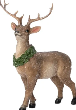 Intratuin kerstfiguur Lora hert staand bruin 16,5 x 8 x 23 cm