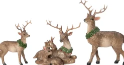 Intratuin kerstfiguur Lora hert staand bruin 11 x 7 x 17,5 cm