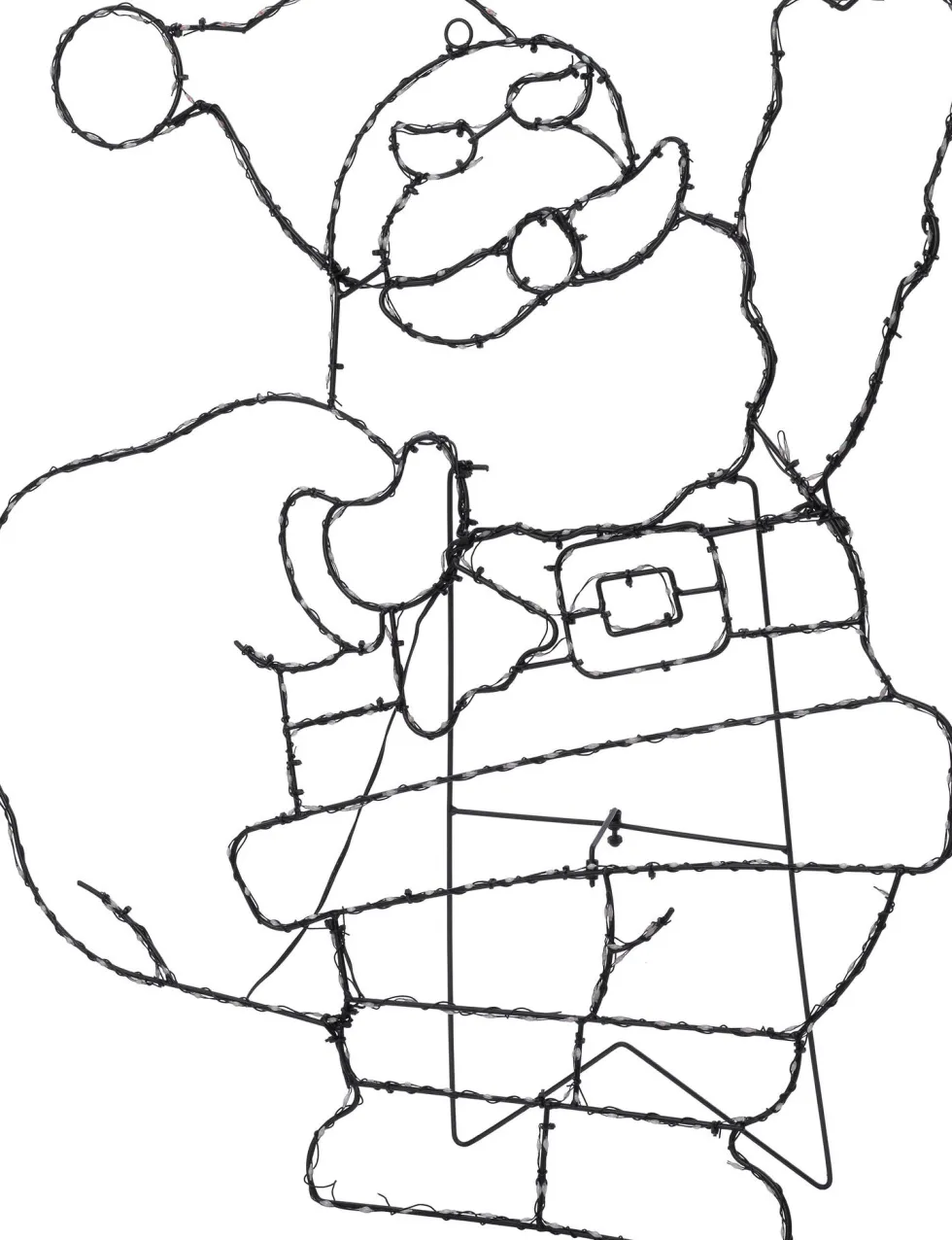 Intratuin kerstfiguur Nalvi kerstboom kerstman met zak met verlichting 59 x 0,3 x 70 cm