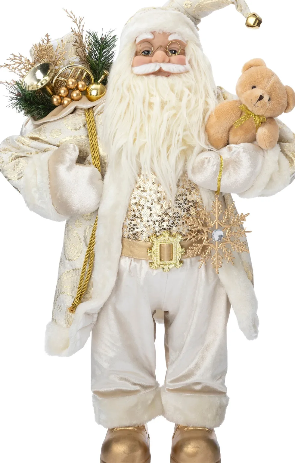 Intratuin kerstfiguur Nimrod kerstman goud 28 x 20 x 60 cm