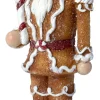 Intratuin kerstfiguur notenkraker bruin / wit 8 x 7 x 22,5 cm