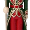 Intratuin kerstfiguur notenkraker rood / goud 7,8 x 7,5 x 25,5 cm