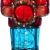 Intratuin kerstfiguur notenkraker rood / blauw met verlichting D 9 H 33 cm