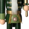Intratuin kerstfiguur notenkraker blauw / goud 10 x 8 x 38 cm