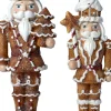 Intratuin kerstfiguur notenkraker bruin / wit 9,5 x 8 x 27,5 cm
