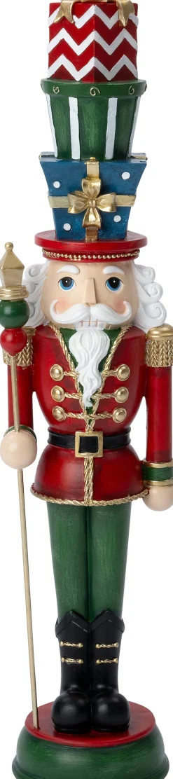 Intratuin kerstfiguur notenkraker rood / groen 11 x 10,2 x 50,2 cm