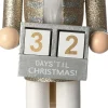 Intratuin kerstfiguur notenkraker goud / zilver / wit 9,7 x 8,1 x 38 cm