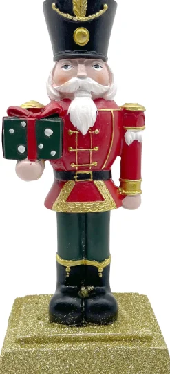 Intratuin kerstfiguur notenkraker rood / zwart 11 x 8 x 25 cm