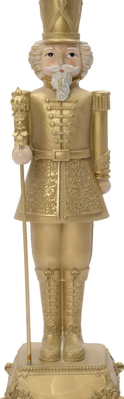Intratuin kerstfiguur notenkraker goud 10 x 10 x 31,5 cm