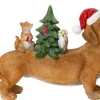 Intratuin kerstfiguur Olaf hond met zuurstok bruin / rood 9,5 x 8,3 x 16,5 cm
