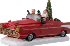 Intratuin kerstfiguur oldtimer rood 25,5 x 15 x 12 cm