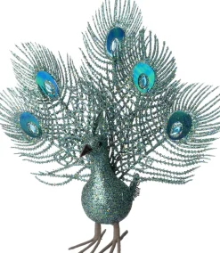 Intratuin kerstfiguur Paco pauw blauw 38 x 30 x 9 cm