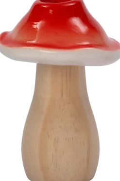 Intratuin kerstfiguur paddenstoel rood / wit D 8,5 H 13 cm