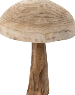 Intratuin kerstfiguur paddenstoel naturel 36,5 x 36,5 x 60,5 cm