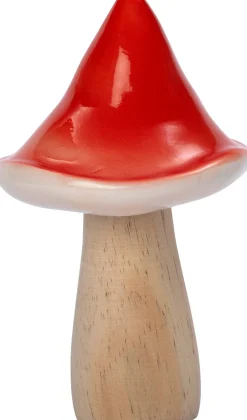 Intratuin kerstfiguur paddenstoel rood / wit D 7 H 4,5cm