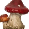 Intratuin kerstfiguur paddenstoel rood 8 x 6,5 x 8,5 cm
