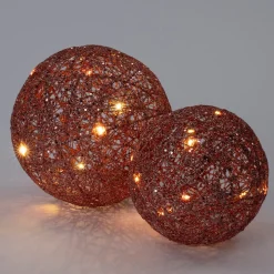 Intratuin kerstfiguur Pallo bal roze met verlichting D 20 H 20 cm