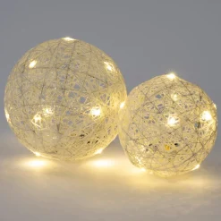 Intratuin kerstfiguur Pallo bal roze met verlichting D 15 H 15 cm