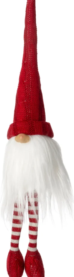 Intratuin kerstfiguur Pango gnoom rood / wit 11 x 11 x 41 cm