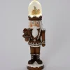 Intratuin kerstfiguur Pontu notenkraker met sneeuwbol bruin 15,8 x 12 x 47 cm