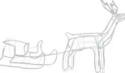 Intratuin kerstfiguur rendier met verlichting 60 x 67 x 30 cm