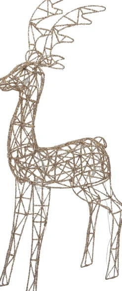 Intratuin kerstfiguur rendier Jay goud met verlichting 70 x 24 x 145 cm