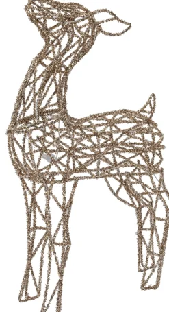 Intratuin kerstfiguur rendier Jay goud met verlichting 48 x 16 x 80 cm