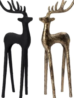 Intratuin kerstfiguur rendier Senna zwart 18 x 15 x 50 cm