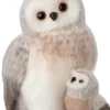Intratuin kerstfiguur Rito uil grijs / wit 14 x 12 x 17 cm