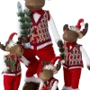 Intratuin kerstfiguur Robin rendier bruin / rood 20 x 13 x 56 cm