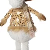 Intratuin kerstfiguur Ruben rendier wit / goud 20 x 14 x 56 cm