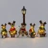 Intratuin kerstfiguur Serfa rendier bruin met verlichting 9,7 x 11 x 16,2 cm