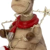 Intratuin kerstfiguur Serfa rendier bruin met verlichting 13 x 10,8 x 19,2 cm